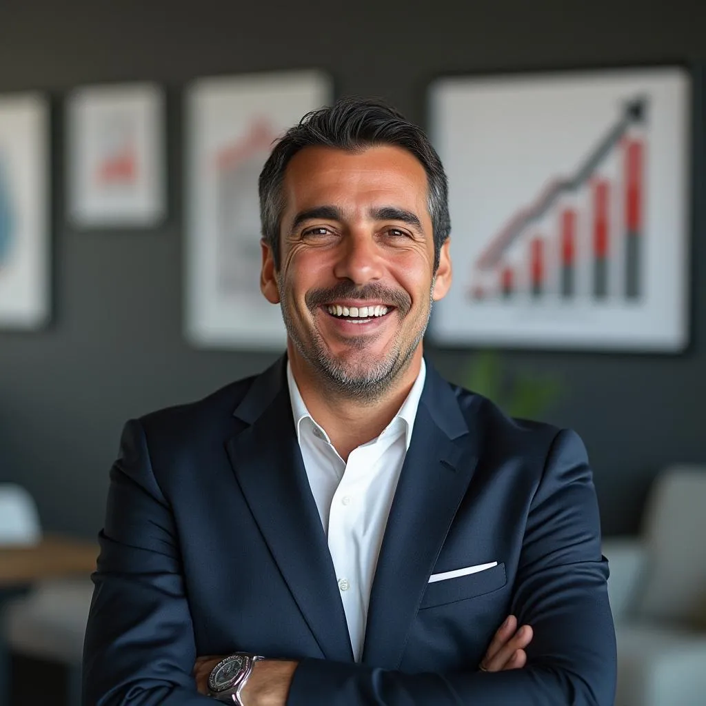 Empresario argentino sonriente